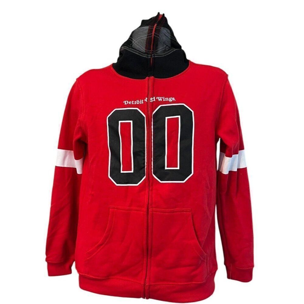 Youth Large 14/16 Hoodie Zip Up Face Mask Jacket NHL Detroit Red Wings NWT $60